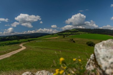 Landscape between Tvrdosin and Namestovo towns in north of Slovakia with Oravska dam