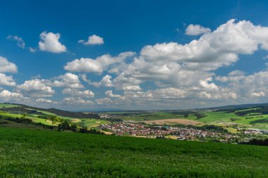 Landscape between Tvrdosin and Namestovo towns in north of Slovakia with Oravska dam