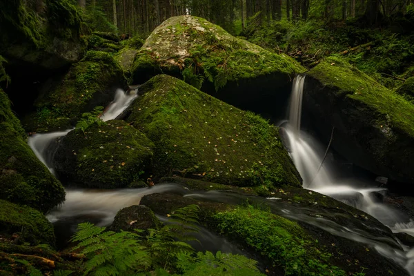 Waterfall Wolfgang Vyssi Brod Town South Bohemia Austria Border — ストック写真
