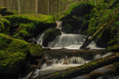 Waterfall of St. Wolfgang near Vyssi Brod town in south Bohemia near Austria border
