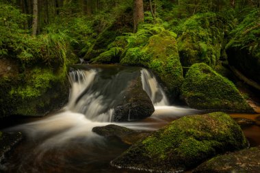 Waterfall of St. Wolfgang near Vyssi Brod town in south Bohemia near Austria border