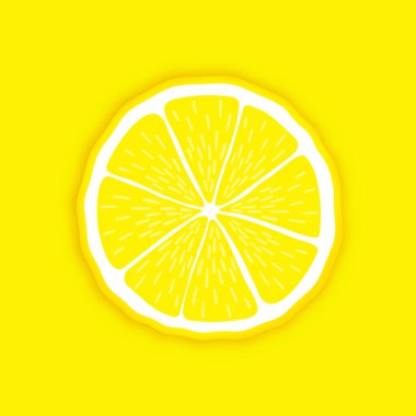 Taze olgun limon meyvesi dilimi. Sağlıklı yiyecekler. Renkli turunçgil sarısı arkaplan.