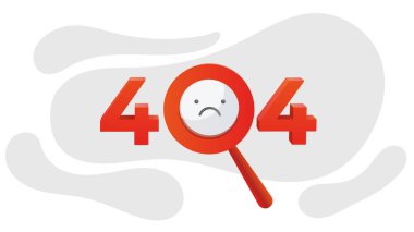  Hata 404 sayfası konsept illüstrasyon bulunamadı. Web sayfası yaratıcı tasarım hatası. İniş sayfası, bilgi ve simge için modern grafik ögesi