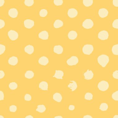  Elle çizilmiş sarı suluboya puantiyeli vektörsüz desen. Duvar kağıdı, hatıra defteri, kumaş, tekstil tasarımı için arkaplan