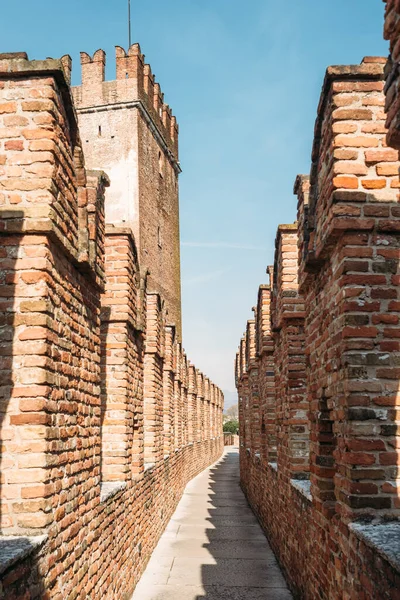 Verona Italy Walkways Walls Castelvecchio — Stock Photo, Image