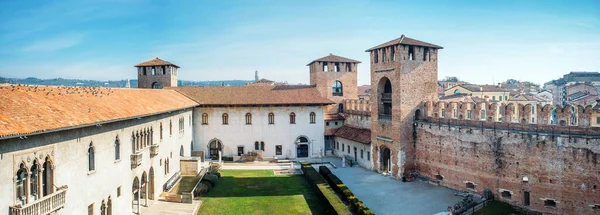 Verona Italy Courtyard Castelvecchio Museum — Stock Photo, Image