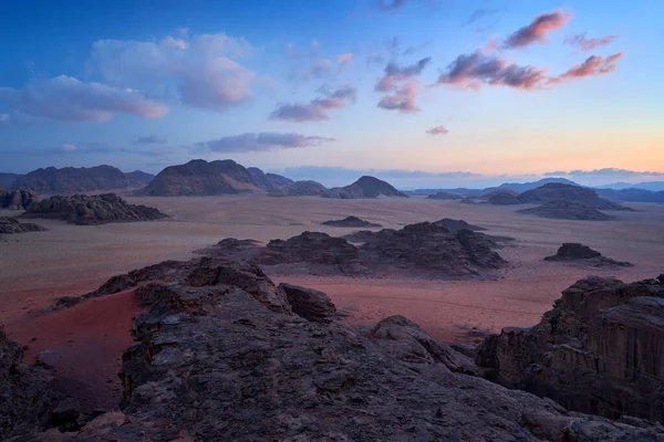 Viajar Jordania Arabia Naturaleza Wadi Rum Desierto Mar Rojo Con — Foto de Stock