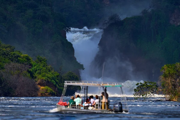 Murchison Falls Vízesés Kyoga Albert Között Victoria Níluson Ugandában Afrika — Stock Fotó