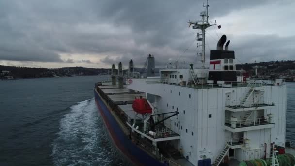 Navio Carga Exportação Importação Logística Negócios Logística Transporte Navio Carga — Vídeo de Stock