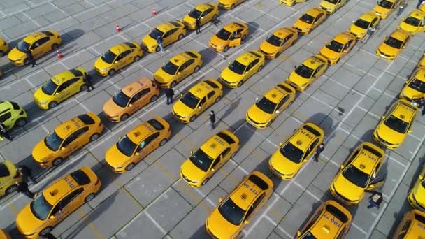 Повітряний Вид Кабін Таксі — стокове відео