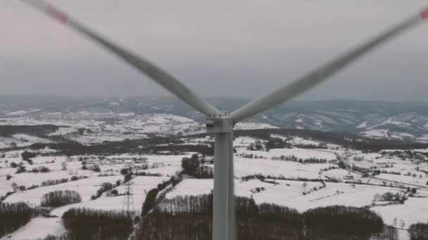 Produzione Energia Elettrica Drone Energia Eolica Energia Sostenibile — Video Stock
