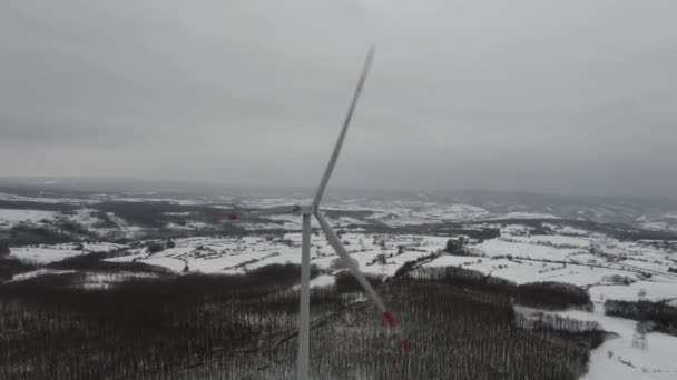 Stromerzeugung Drohne Windenergie Nachhaltige Energie — Stockvideo