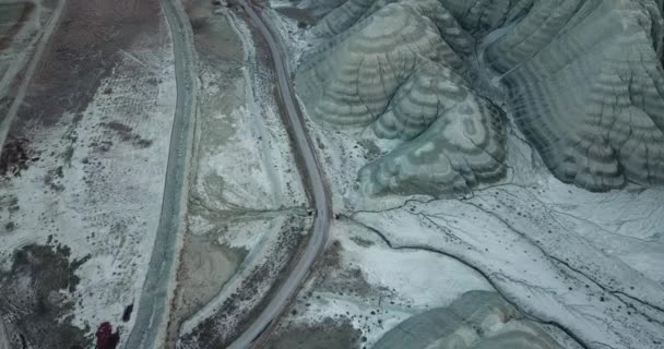 Naturligt Mönster Med Geologiska Landformer Abstrakt Bakgrund — Stockvideo