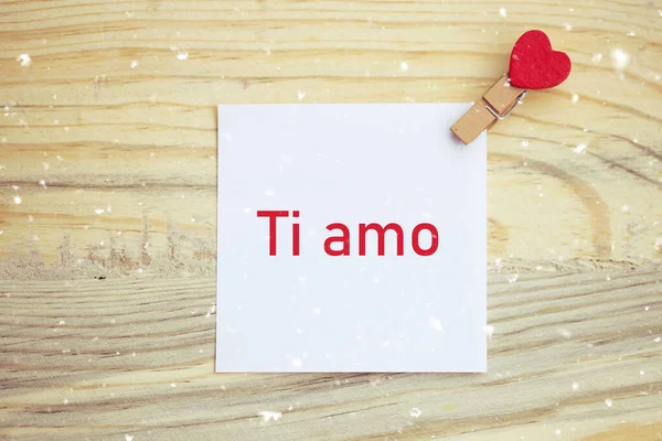 Amo Meaning Love You Italian — Stock Photo, Image