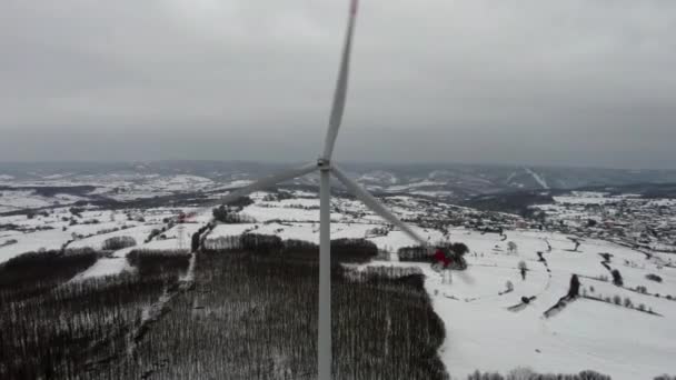 Производство Электроэнергии Беспилотник Энергия Ветра Устойчивая Энергетика — стоковое видео