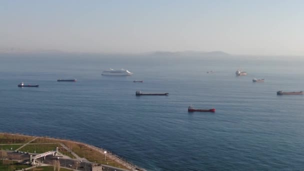 Cargo Ships Passing Bosphorus — 비디오