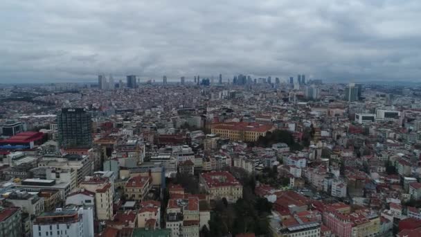 从空中俯瞰伊斯坦布尔 火鸡肉中的城市 — 图库视频影像