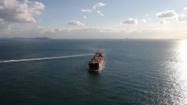 Nákladní Loď Dovozu Export Obchodní Logistika Logistika Doprava Mezinárodní Kontejnerové — Stock video