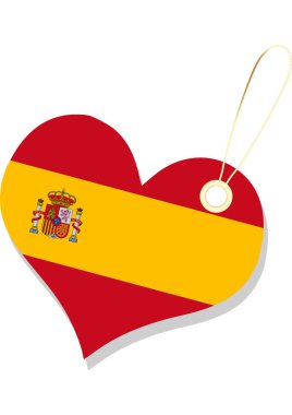 İspanya bayrağı beyaz arka planda izole edildi. İspanya Bayrak Vektör Arkaplanı