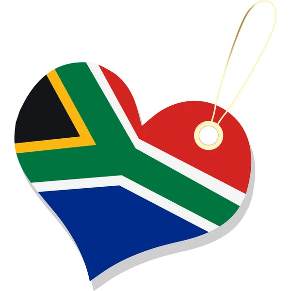南アフリカ共和国国旗ベクトル背景 — ストックベクタ