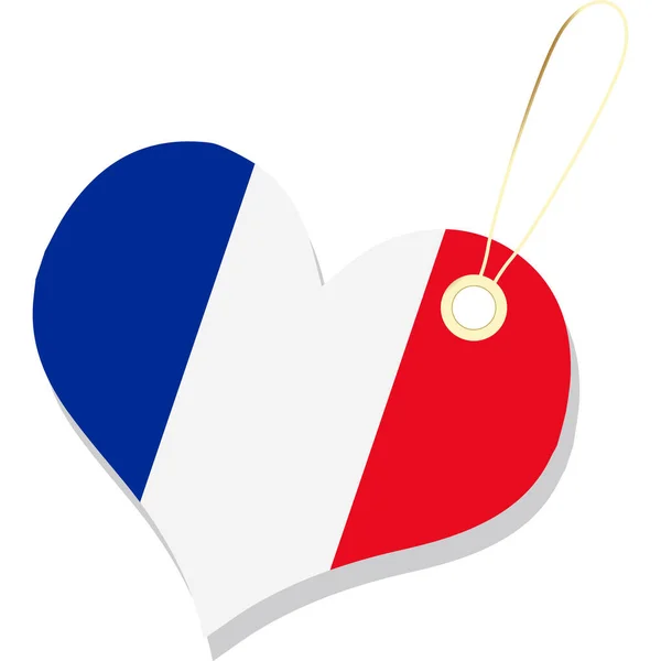 Прапор Франції Ізольований Білому Тлі France Flag Vector Background — стоковий вектор