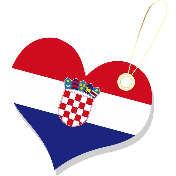 Chorvatsko Vlajky Izolované Bílém Pozadí Chorvatsko Vektorové Pozadí Vlajky — Stockový vektor
