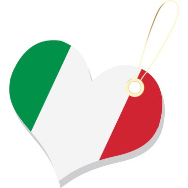 İtalya bayrağı beyaz arka planda izole edilmiş. İtalya Bayrak Vektör Arkaplanı