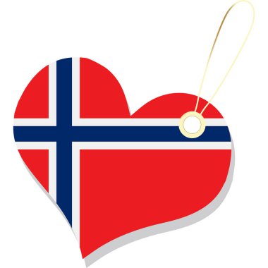 Norveç bayrağı beyaz arka planda izole edildi. Norveç Bayrak Vektör Arkaplanı