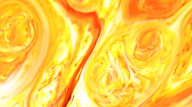 Arka plan olarak kullanmak için akrilik karışımının yakın plan soyut rengi. Mermer desenli akrilik doku, sarı, turuncu mermer arka plan 