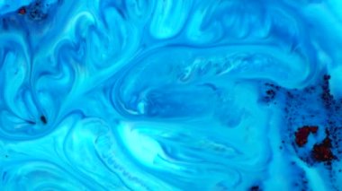 Arka plan olarak kullanmak için akrilik karışımının yakın plan soyut rengi. Mermer desenli akrilik doku, mavi mermer arkaplan 