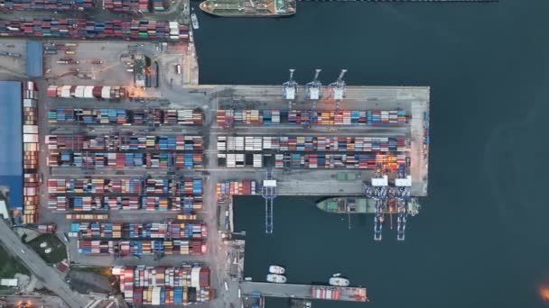 Transporte Mercadorias Armazém Distribuição Negociação Porto — Vídeo de Stock