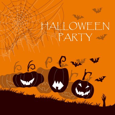 Cadılar Bayramı partisi mesajı: Sarı dolunay ve ağaçta yarasa