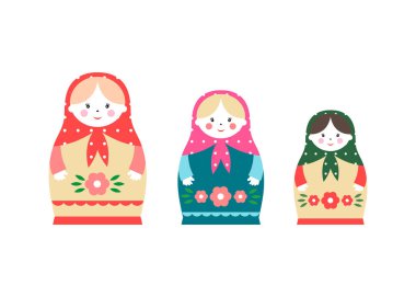 Yuvalı bebek. Beyaz arkaplanda vektör illüstrasyonu.