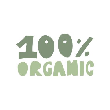 100% organic vector lettering