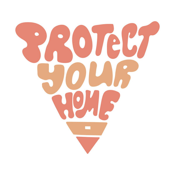 Защищайте свой дом. Эко-активисты мотивационного цитирования векторных букв