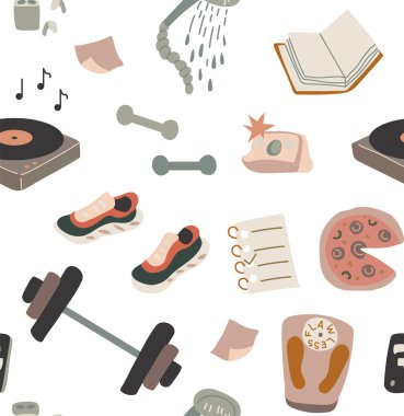 Boş zaman rutini kusursuz arkaplan.