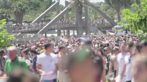 Tel Aviv Israel Junio 2022 Gente Marchando Desfile Anual Del — Vídeo de stock