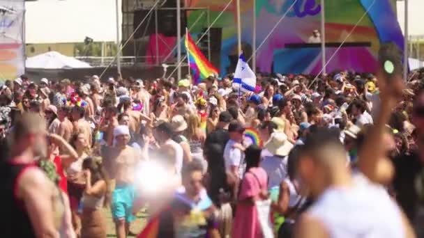Tel Aviv Israel Juni 2022 Orang Orang Berbaris Dalam Parade — Stok Video