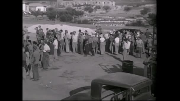 Israel July 1937 Jewish Pioneers Establishing New Kibbutz Northren Israel — Stok Video