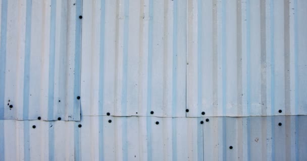 Ageing Metal White Wall Metal Panels Abstract Textures — Stockvideo