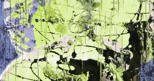 Abstract Цветные Текстуры Краски Пилинг Старой Поверхности Дерева — стоковое видео