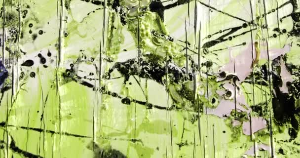 Abstract Color Paint Textures Peeling Old Wood Surface — Vídeo de stock