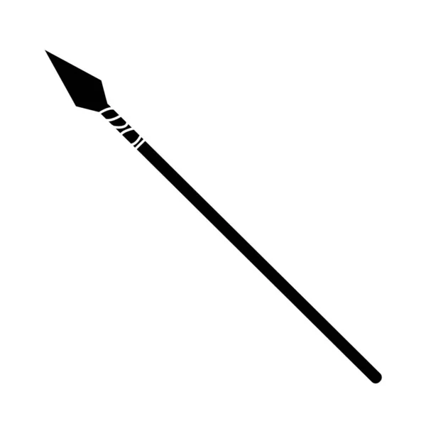 Ikona Oštěpu Bílém Pozadí Logo Kopí Plochý Styl — Stockový vektor