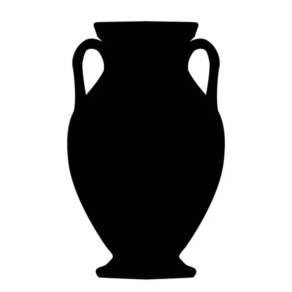 Starożytny Grecki Wazon Białym Tle Greckie Logo Wazy Styl Płaski — Wektor stockowy