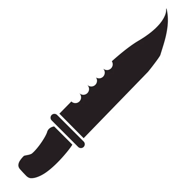 Значок ножа на белом фоне. краевой символ оружия. Плоский стиль. — стоковый вектор