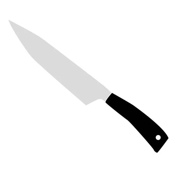 Icono Cuchillo Cocina Sobre Fondo Blanco Signo Cuchillo Símbolo Del — Vector de stock