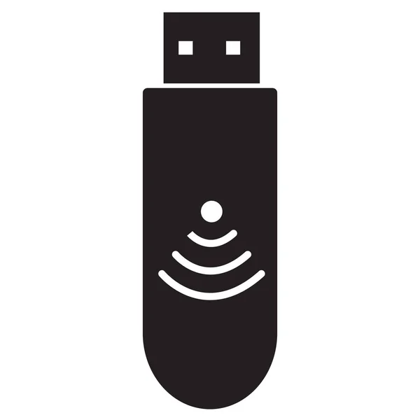 Usb Wifi Dongle Stick Symbol Auf Weißem Hintergrund Wifi Gerät — Stockvektor