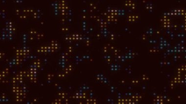 Soyut canlandırılmış hareket arkaplanı. Parlak renkli neon lambalar. Duvar kağıdı için döngülenmiş canlandırma.