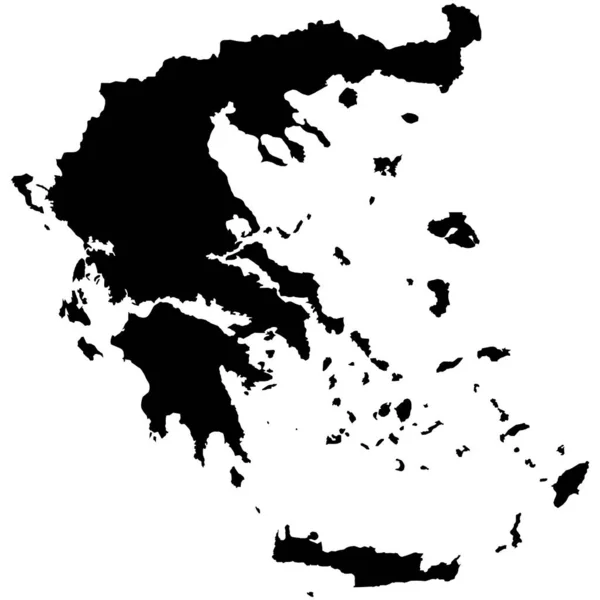 Χάρτης Της Ελλάδας Λευκό Φόντο Υπογραφή Χάρτη Ελλάδας Επίπεδο Στυλ — Διανυσματικό Αρχείο
