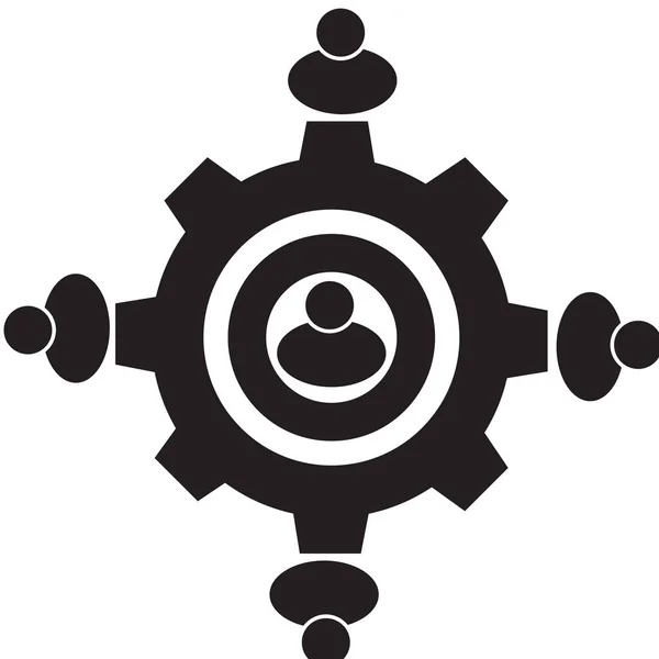 Εργαλείο Εικονίδιο Άνθρωποι Λευκό Φόντο Διαχειριστές Υπογράφουν Σύμβολο Διαχείρισης Ομαδικής — Διανυσματικό Αρχείο
